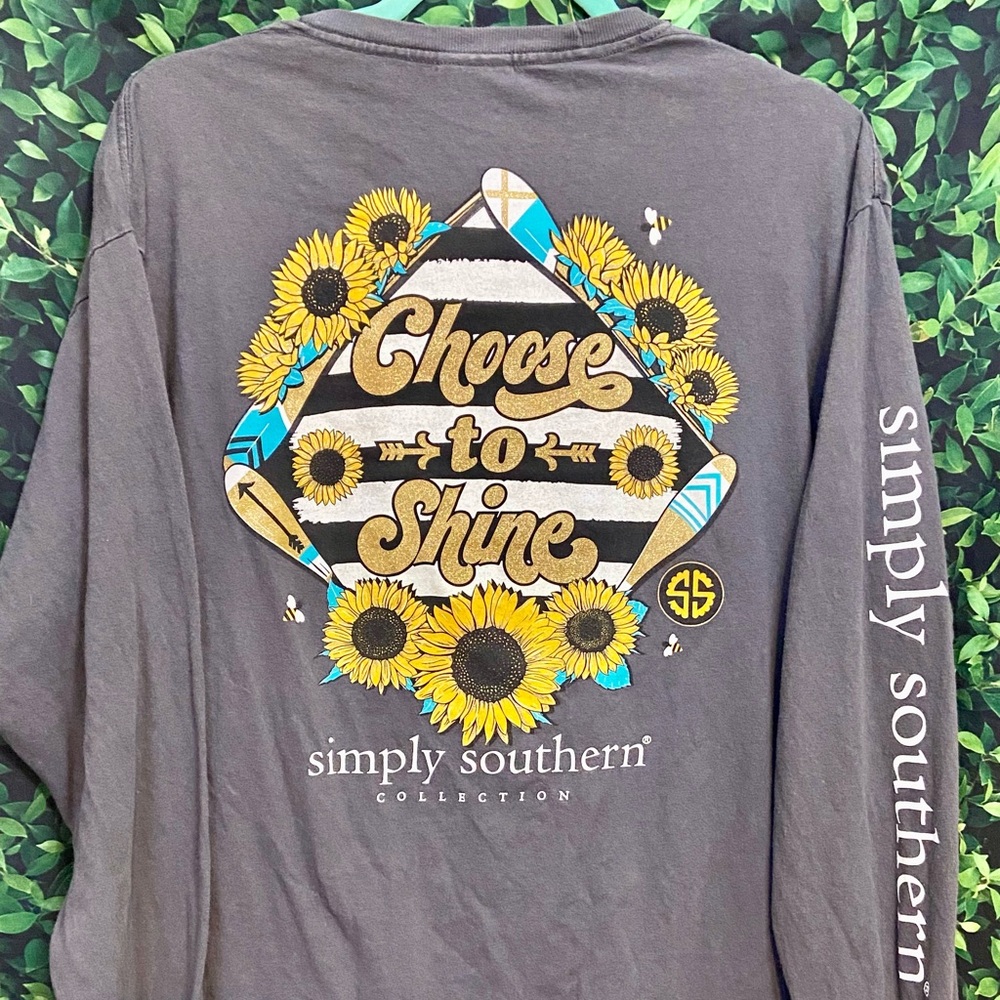 Simply Southern Gray Graphic Long Sleeve Shirt